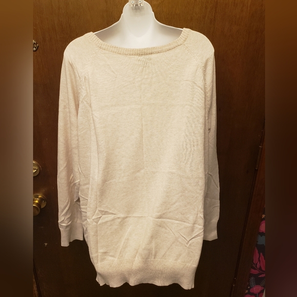 Torrid Cotton Raglan Pullover Embroidered Hearts Sweater, size 3 - Picture 2 of 5